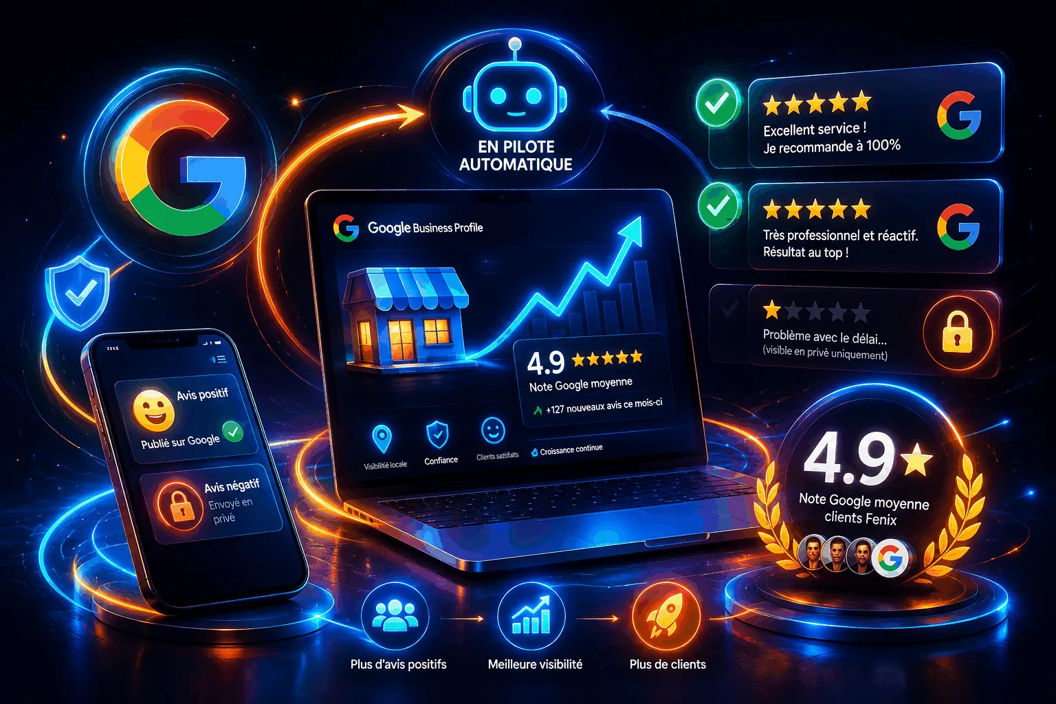 Google Business Profile automatisé – Fenix Services Review Boost