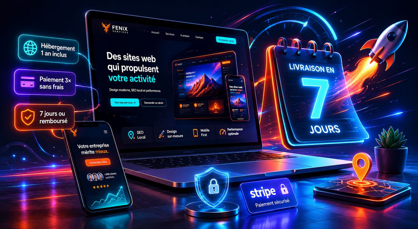 Sites web livrés en 7 jours – Fenix Services